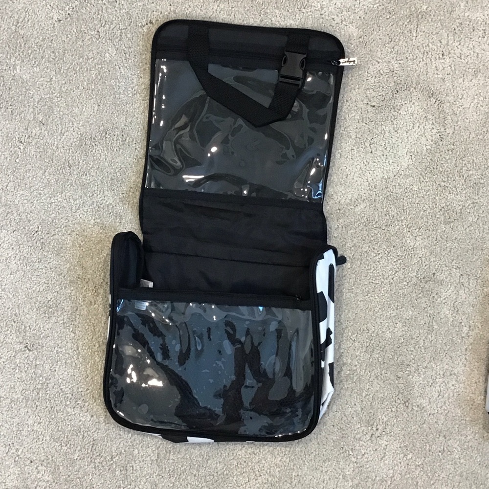 Thirty-One Black and White Cosmetic Bag
